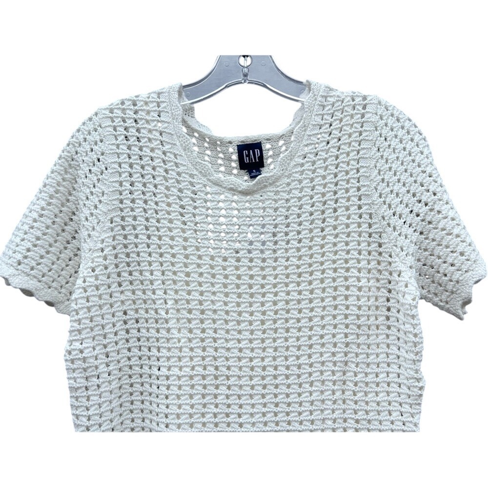 NWT GAP Crochet Mini Off White Dress size‎ Small - Picture 2 of 8